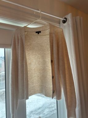 Dynamite Cream Button-Up Knit Cardigan